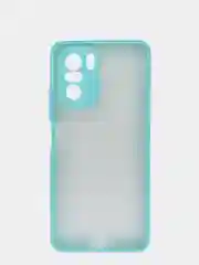 Бирюзовый чехол Xiaomi Poco F3, F3 Pro, Redmi K40, K40 Pro пластиковый матовый с цветными кнопками