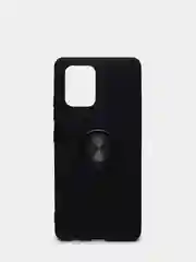 Черный чехол Samsung Galaxy S10 Lite, Самсунг Галакси С10 Лайт силиконовый с кольцом-держателем