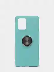 Небесно-голубой чехол Samsung Galaxy S10 Lite, Самсунг Галакси С10 Лайт силиконовый с кольцом-держателем