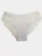 Белый трусы женские молодежные с кружевом