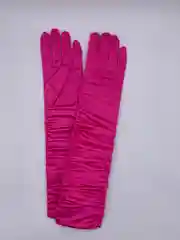 Фуксия перчатки женские атласные