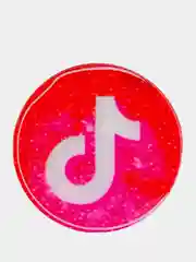 Красный попсокет TikTok для смартфона (Tik tok, тик ток, тикток)
