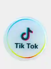 Тёмно-серый попсокет TikTok для смартфона (Tik tok, тик ток, тикток)