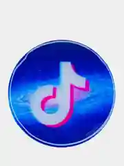 Серый металлик попсокет TikTok для смартфона (Tik tok, тик ток, тикток)