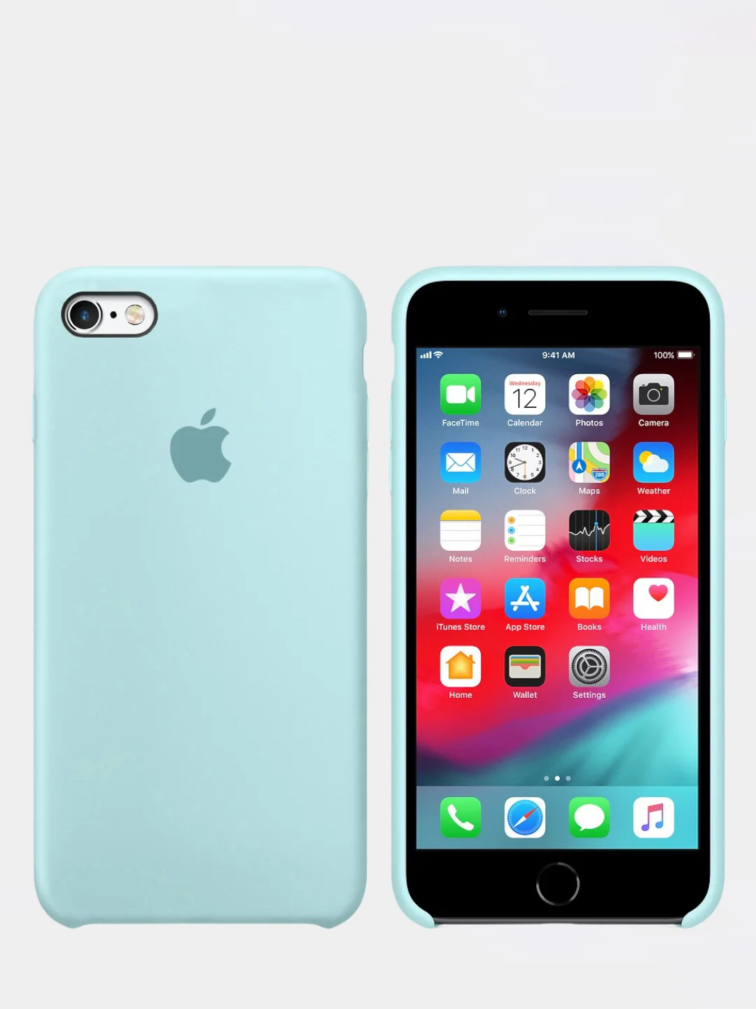 Серый меланж чехол Silicone Case для iPhone 6 6s