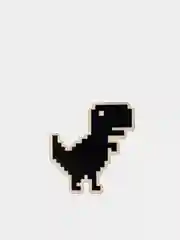 Значок деревянный "T-Rex от Гугла"