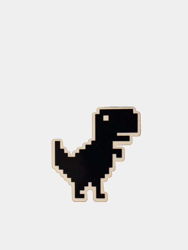 Значок деревянный "T-Rex от Гугла"