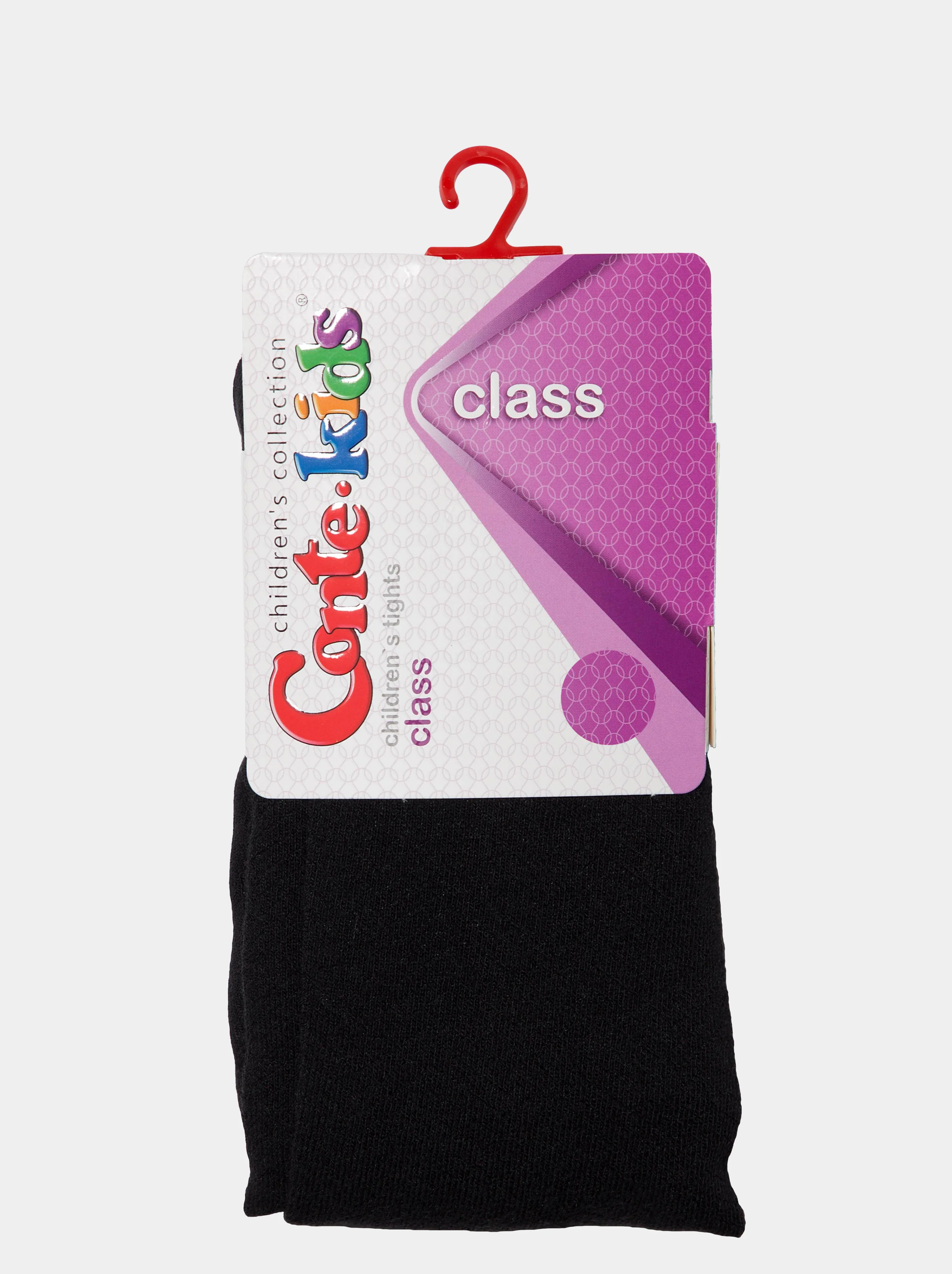 Черный колготки тонкие из хлопка Conte-kids Class, р. 128-134, 140-146, 150-152