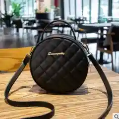 Черный сумка круглая, женская
