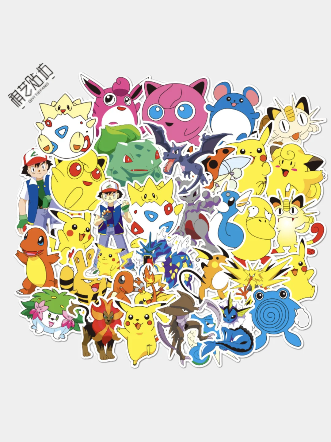 Фуксия стикеры Покемон (Pokemon) 2 вида / Аниме Наклейки