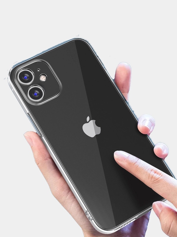 Плотный чехол iPhone 12  силикон 1.5мм прозрачный