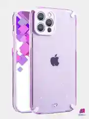 Фиолетовый чехол для iPhone  12 PRO Противоударные чехлы с блёстками