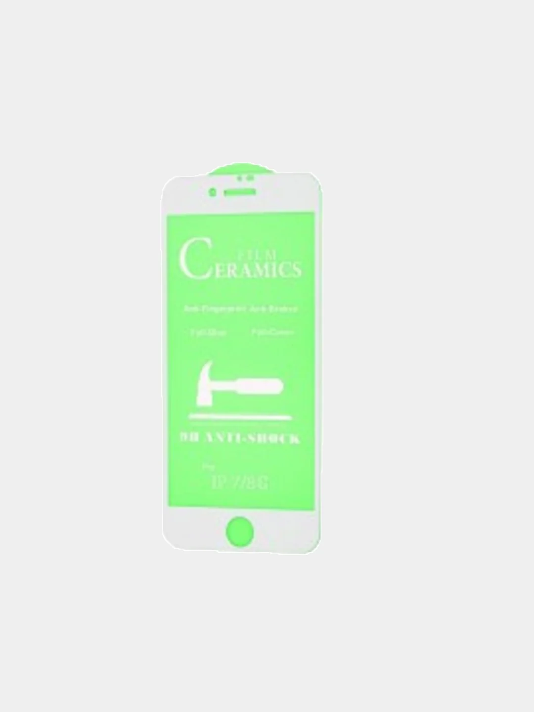Белый защитное гибридное стекло Ceramic для iPhone 6/6s белое и черное