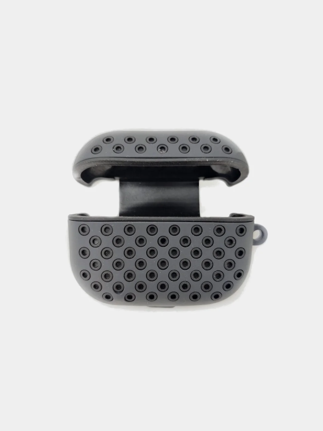 Серый меланж чехол для наушников Airpods силиконовый