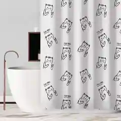 Белый шторы для ванной, 180 х 180 см