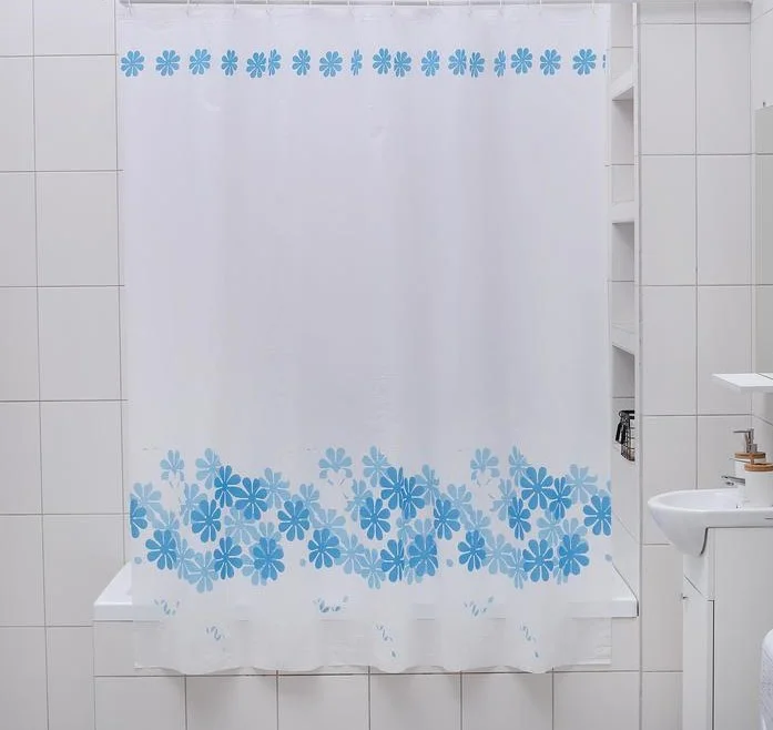Голубой шторы для ванной, 180 х 180 см