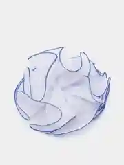 Синий школьный бант