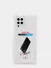 Чехол для Samsung Galaxy A42 (Самсунг) силиконовый прозрачный противоударный защита камеры