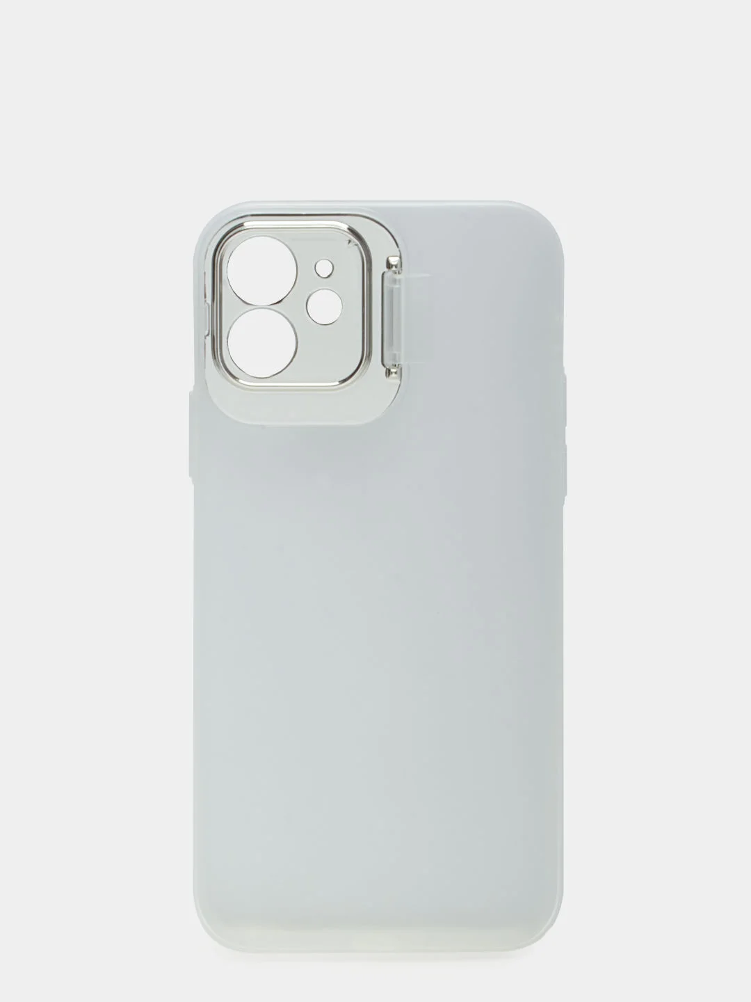 Белый чехол для iPhone 12 пластиковый матовый ультратонкий с защитой камеры