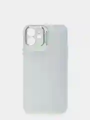 Белый чехол для iPhone 12 пластиковый матовый ультратонкий с защитой камеры