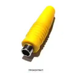 Желтый гнездо "Банан" Cable jack Z041, 4 mm