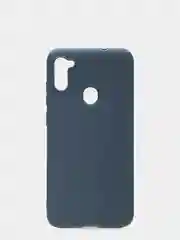 Синий чехол для Samsung A11/A115F/M11 силиконовый, матовый, однотонный