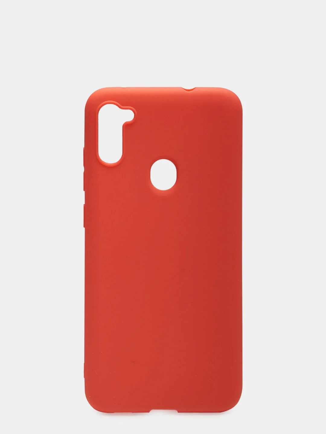 Красный чехол для Samsung A11/A115F/M11 силиконовый, матовый, однотонный