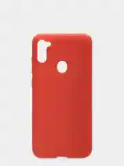 Красный чехол для Samsung A11/A115F/M11 силиконовый, матовый, однотонный