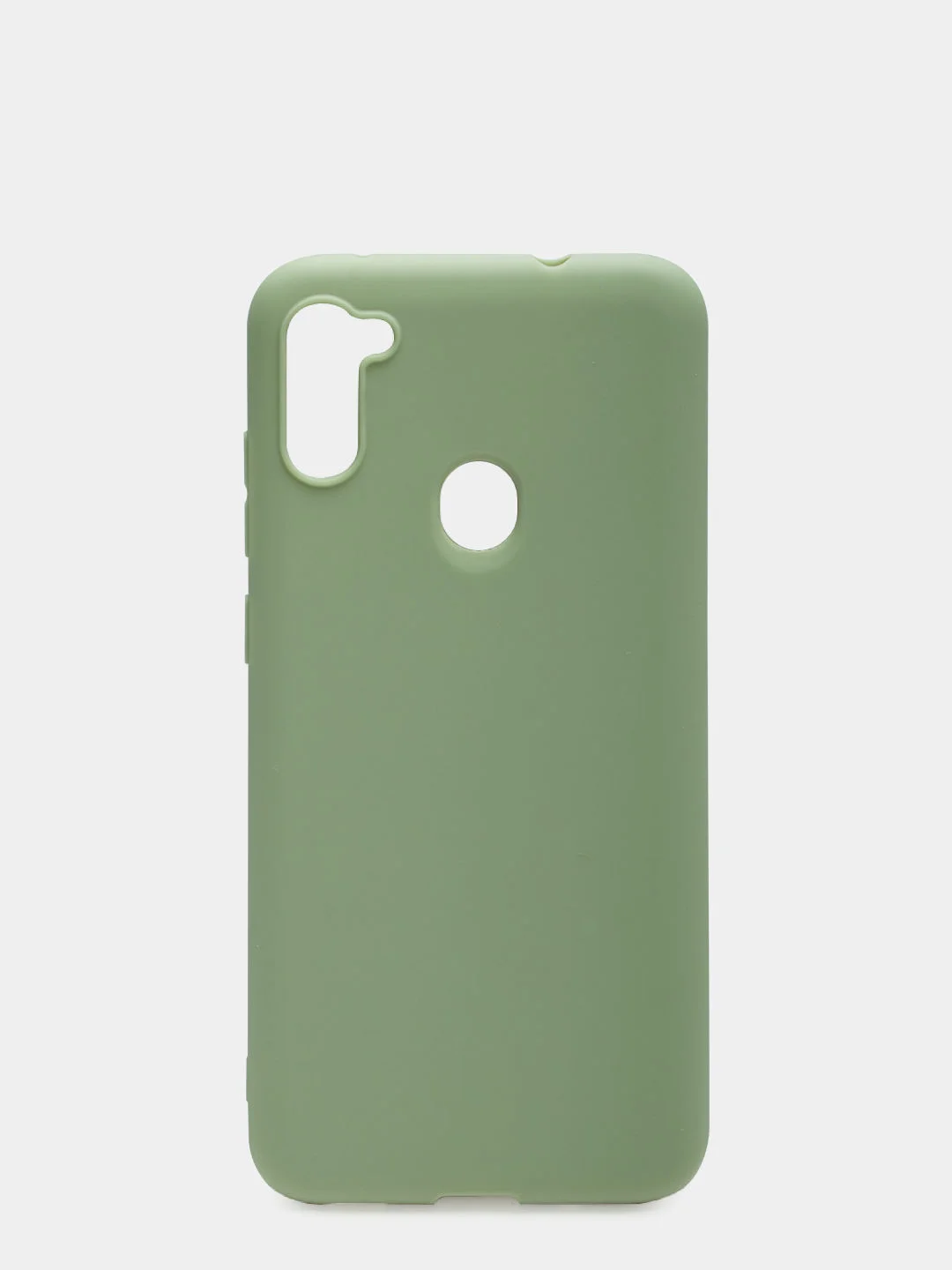 Оливковый чехол для Samsung A11/A115F/M11 силиконовый, матовый, однотонный