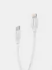 Белый кабель зарядный Borofone BX19 (3A, Type-C/Lightning, Type-C/Type-C для iPhone и Android)