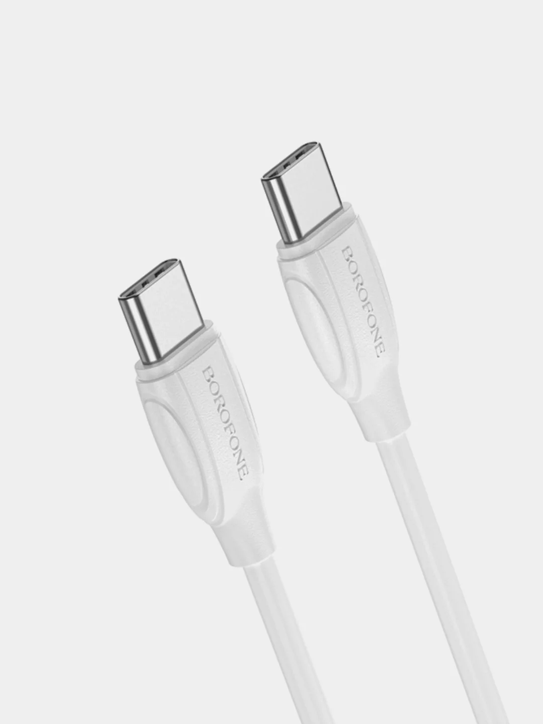 Белый кабель зарядный Borofone BX19 (3A, Type-C/Lightning, Type-C/Type-C для iPhone и Android)