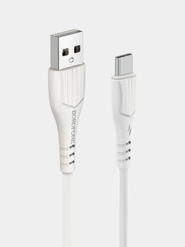 Кабель для зарядки TYPE-C Borofone BX17, ГИБКИЙ USB кабель 1м, 2.0A