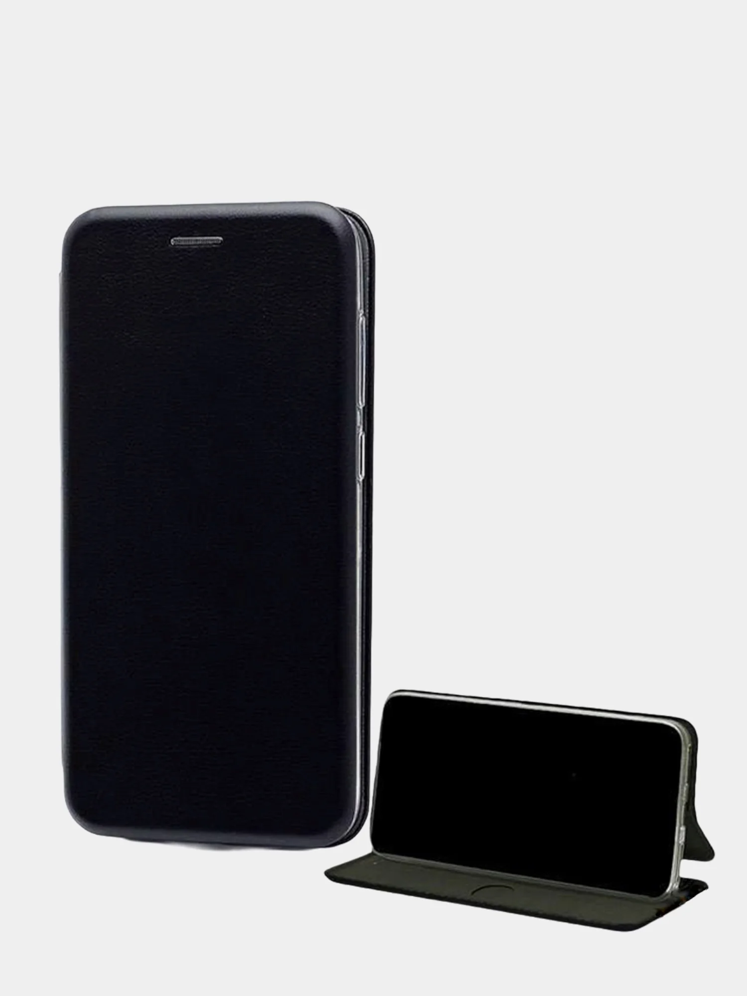 Черный чехол книжка на Samsung Galaxy A01