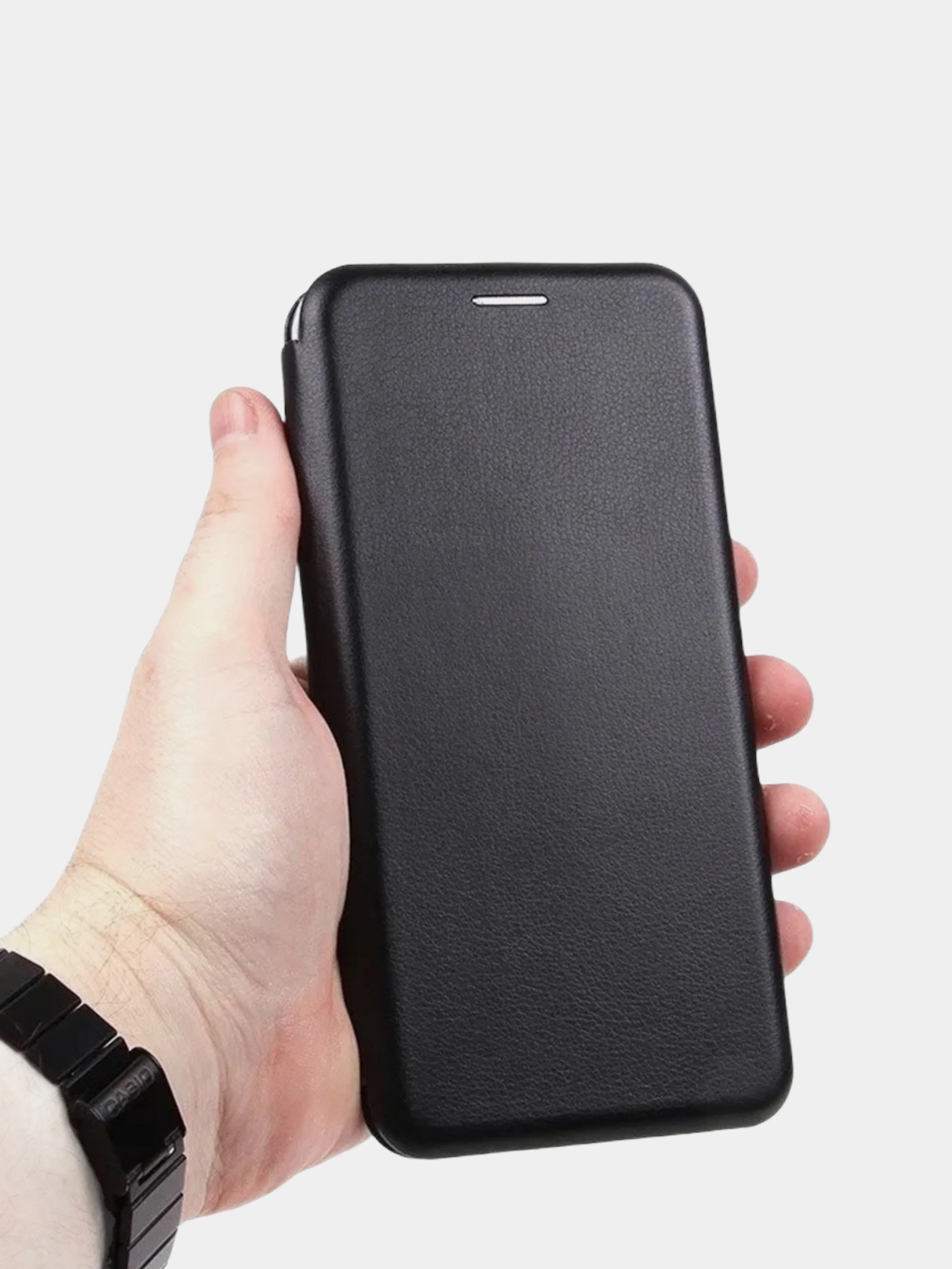 Черный чехол книжка на Samsung Galaxy A01
