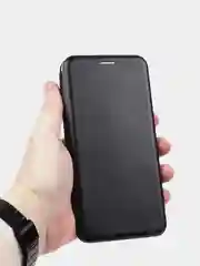 Черный чехол книжка на Samsung Galaxy A01