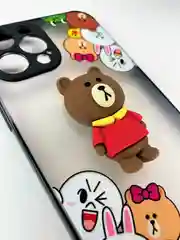 Чехол-накладка с объемным медведем для iPhone X, 10, 11 Pro, 12, 12 Pro, 12 Pro Max