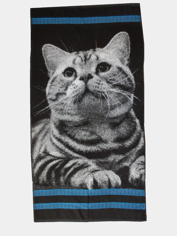 Полотенце банное махровое "Котик", 70 х 140 см