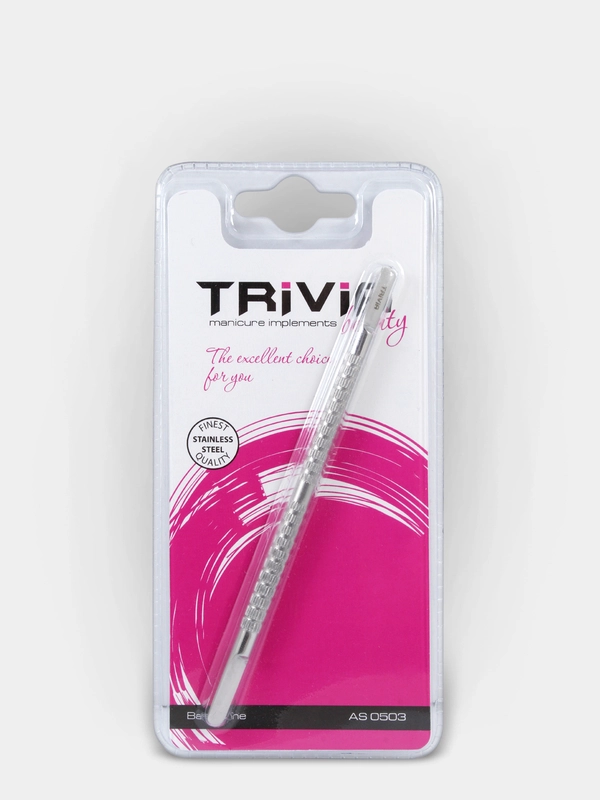 TRIVIA BEAUTY Пушер двухсторонний для ногтей, 12 см, AS 503