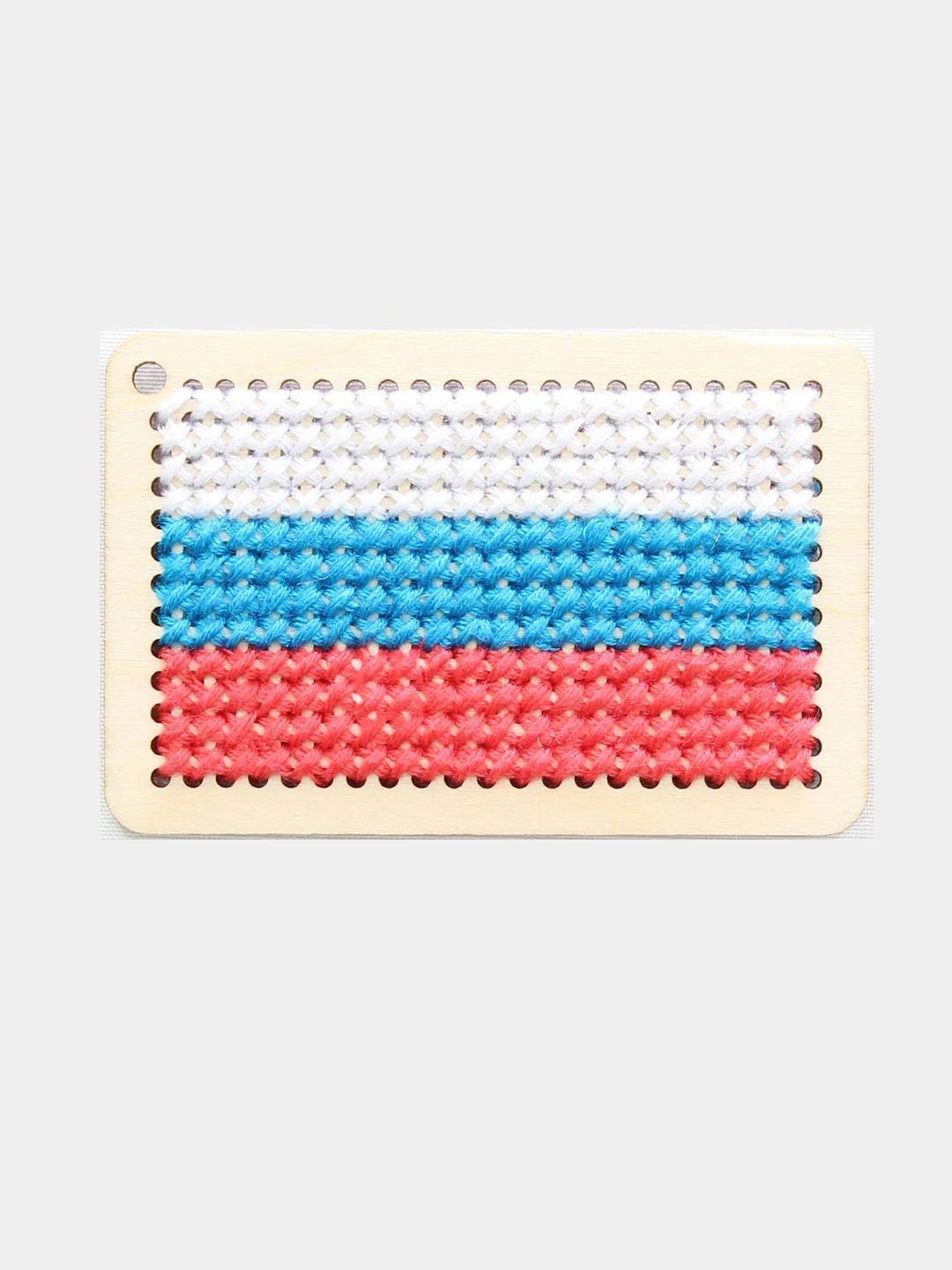 Канва для вышивания крестиком "Флаг России", размер 7,8 х 5,2 см