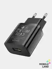 Белый сетевое зарядное устройство BOROFONE BA52A Gamble 1 USB, 2.1 A