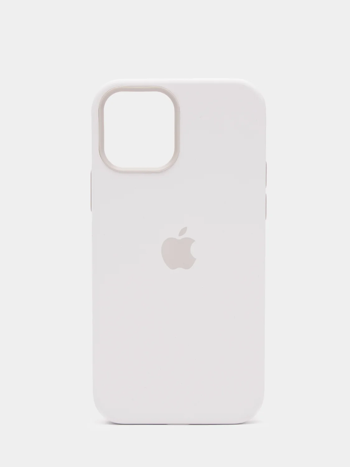 Белый чехол Silicone Case Premium для Apple iPhone 12 / 12 Pro