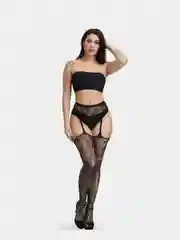Лайм эротические чулки с поясом, чулки женские, черные, в сетку