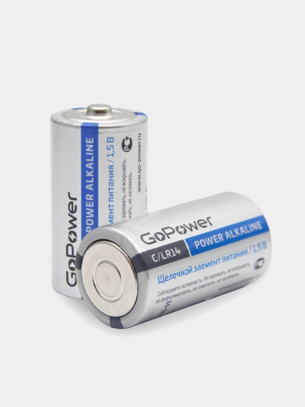 2шт GoPower Щелочной элемент питания Super POWER Alkaline С / LR14