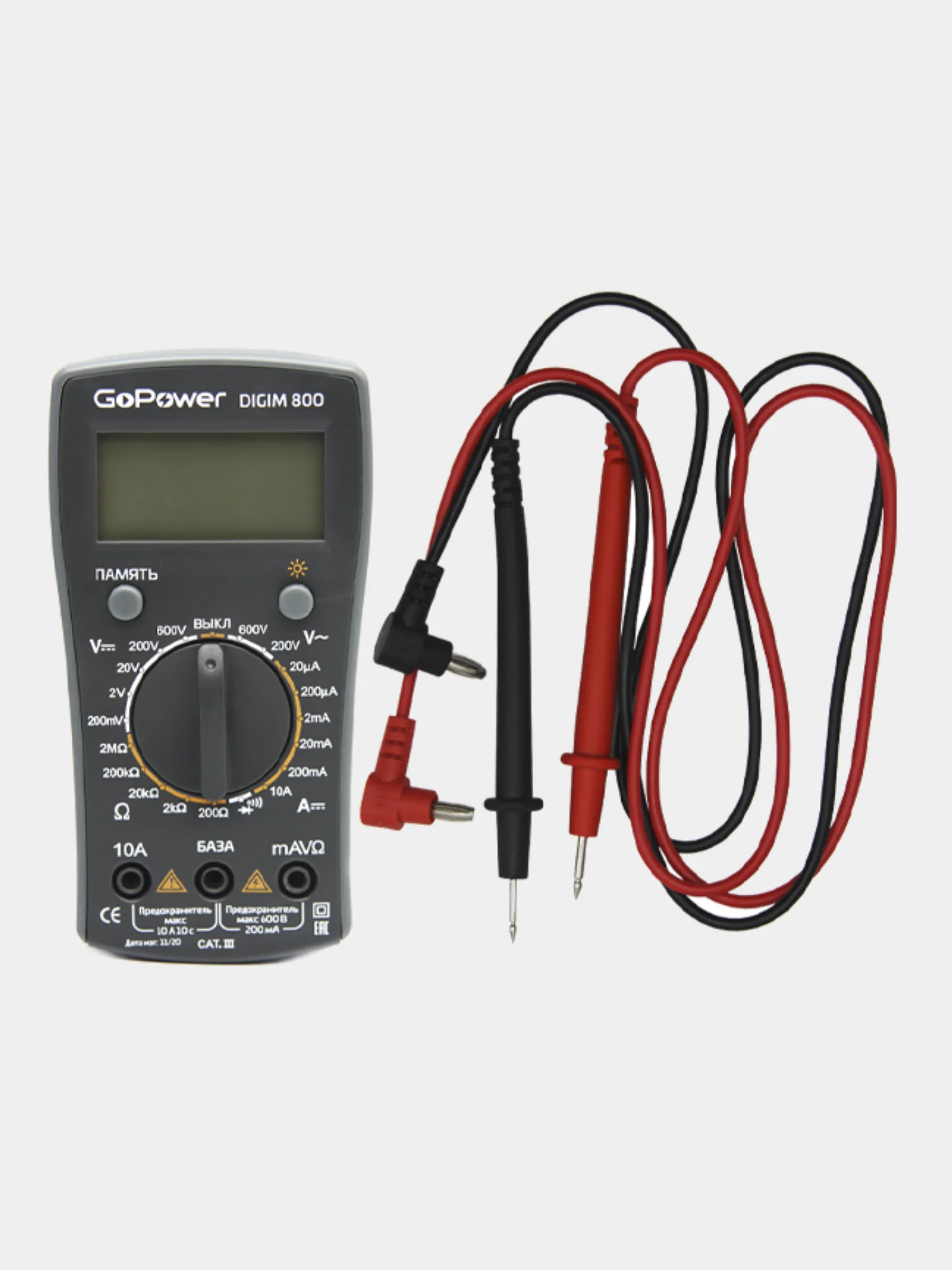 GoPower Многофункциональный цифровой мультиметр DigiM 800