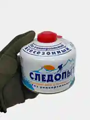 Газ 230 гр на резьбе всесезонный"Следопыт" для портативных плит