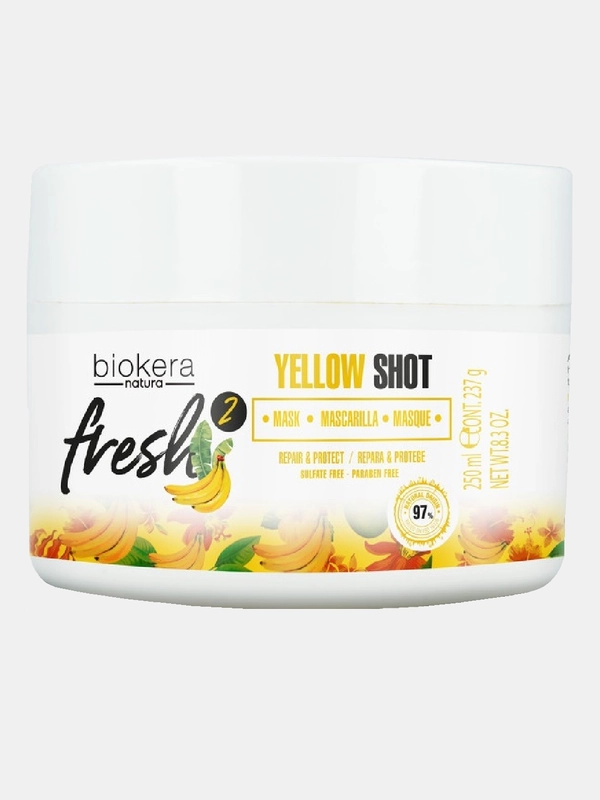 Восстанавливающая маска с бананом Salerm Biokera Fresh Yellow Shot Mask 250 мл