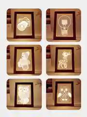 Светильник-ночник светодиодный LED в рамке из натурального дерева