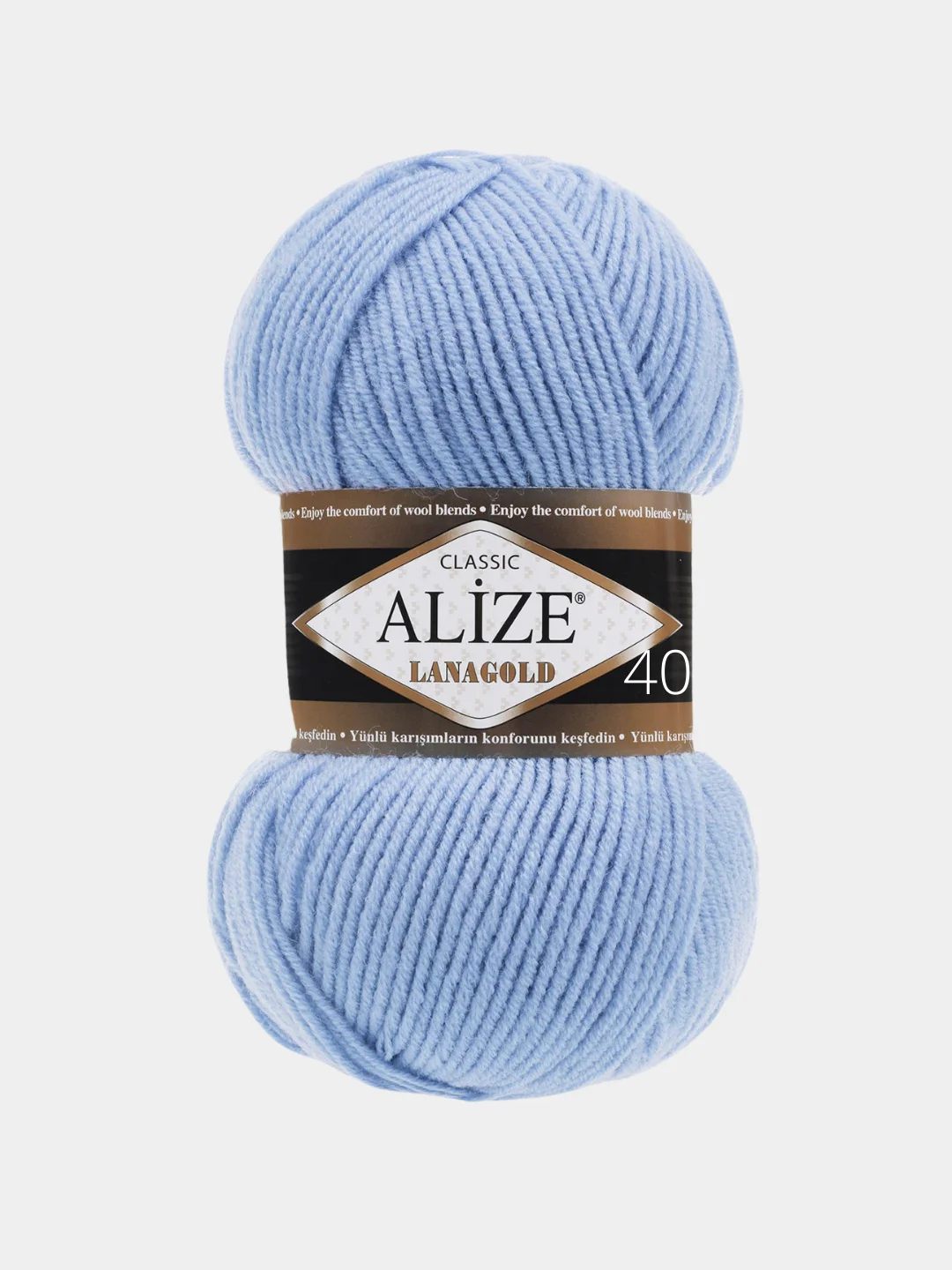 Пряжа Alize Lanagold, 49% шерсть, 51% акрил, 100 г / 240 м