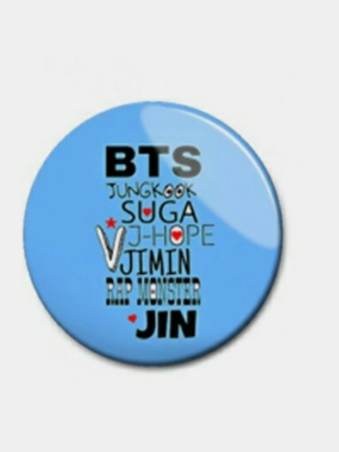 Серый меланж значки BTS K-pop, БТС