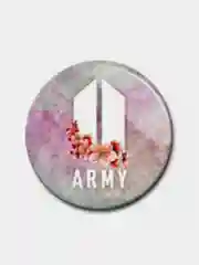Белый значки BTS K-pop, БТС